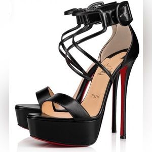 NWT Christian Loubatin Choca 150 Platform Sandals